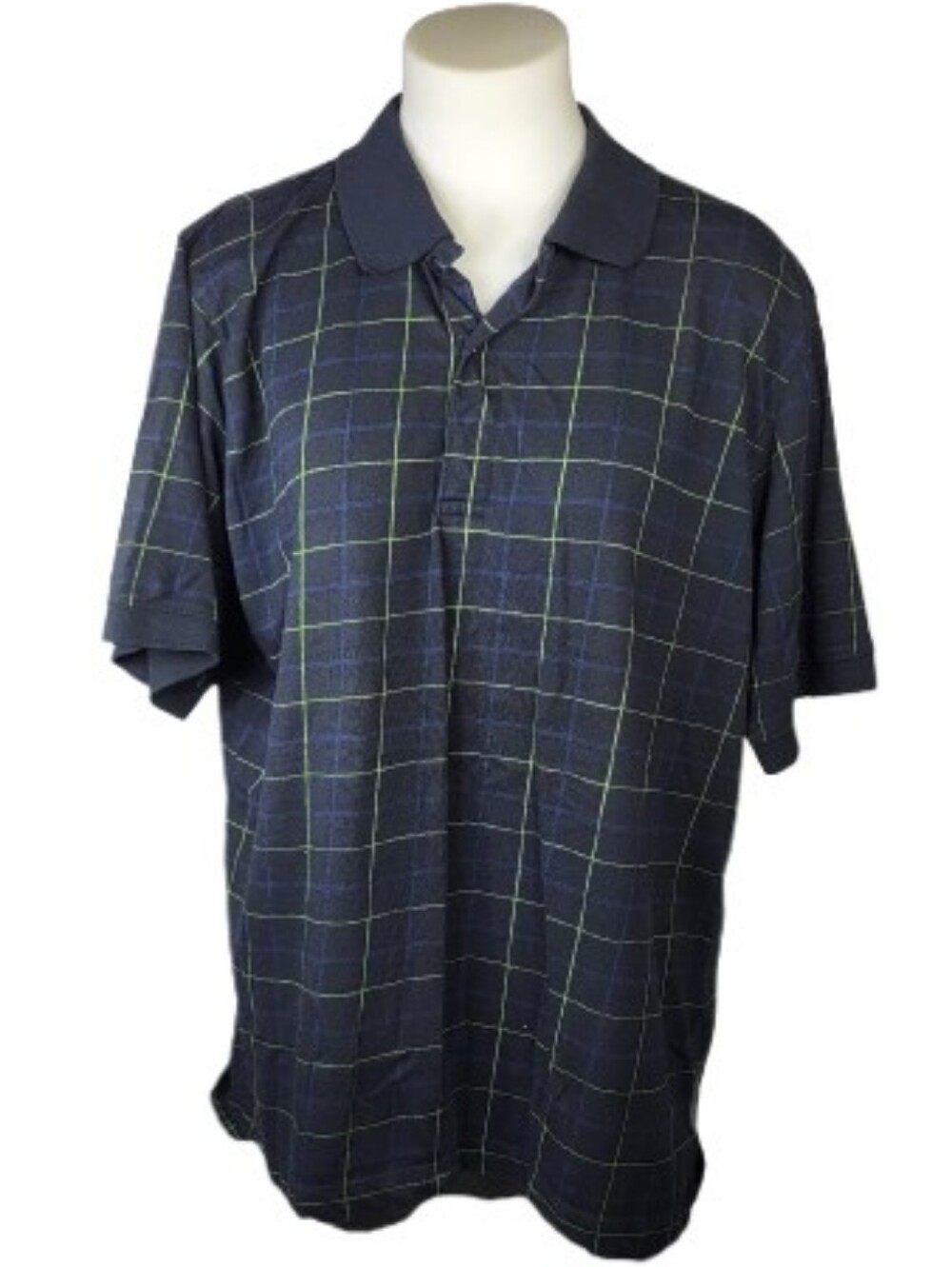 Steve & Berry's Black Green Stripe Polo Shirt Sz Lg